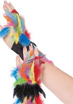 Rainbow Feather Gloves 