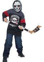 Face Mask And Hockey Stick Costume Accessory