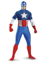 Boys Captain America Bodysuit Costume