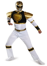White Power Ranger Men Costume