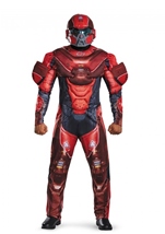 Adult Red Spartan Muscle Men Halo Costume