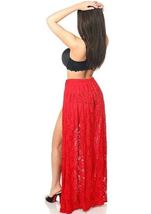 Adult Plus Size Sheer Red Lace Women Skirt