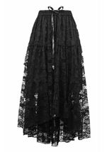 Adult Plus Size Black Lace Women Skirt
