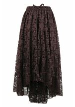 Adult Plus Size Brown Lace Women Skirt 