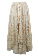 Adult Ivory Lace Women Skirt