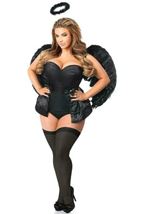 Adult Plus Size Angel of Darkness Corset Women Costume