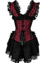Adult Steel Boned Victorian Corset Dress Women Costume