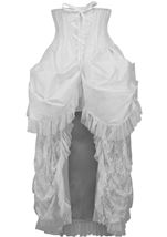 Adult White Lace Victorian Bustle Corset Dress Women Costume