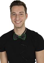 Light Up LED Party Green Bowtie