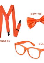 Adult Neon Orange Party Costume Accessory Set