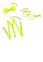 Adult Neon Yellow Party Costume Accessory Set 