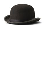 Adult Black Bowler Unisex Derby Hat