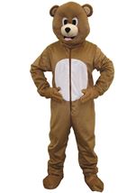 Brown Bear Mascot Adult Unisex Costume