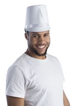 White Marching Band Men Hat