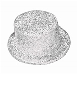 Glitter Top Hat  White