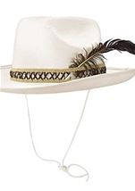 Adult White Felt Cowboy Hat