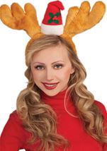 Reindeer Antler Headband With Hat