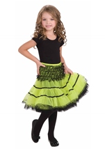 Neon Green And Black Girl Petticoat