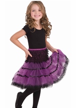 Purple And Black Girls Petticoat