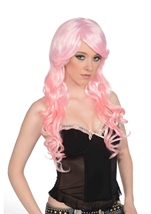 Adult Light Pink Women Wig And Ponies