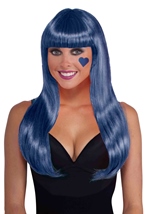Royal Blue Women Long Wig
