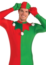 Adult Elf Santas Helper Bodysuit Men Costume