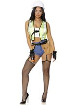 Adult Under Construction Worker Women Costume