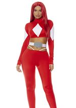 Adult Red Powerful Superhero Women Costume