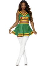 Adult Lucky Clover Woman Cheerleader Costume