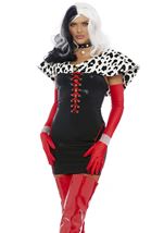 Adult Cruella Villain Cosplay Women Costume