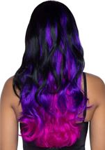 Adult Allure Long Wavy Wig Black Purple