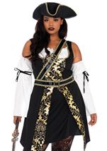 Adult Plus Size Black Sea Buccaneer Women Pirate Costume