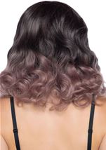 Adult Curly Ombre Long Bob Women Wig Mauve 