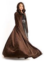 Adult Brown Full Length Velvet Cloak