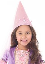 Pink Princess Girls Cone Hat