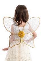 Kids Gold Shimmer Fairy Girls Wings