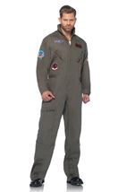 Adult Plus Size Top Gun Men's Flight Suit Costume