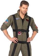 Adult Top Gun Paratrooper Men Flight Suit Costume