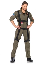 Adult Top Gun Paratrooper Men Flight Suit Costume