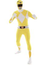 Adult Yellow Power Ranger Morphsuit Men Costume