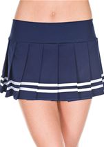 Pleated Skirt Navy Blue And White