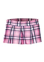 Adult Mini Plaid Woman Skirt Pink