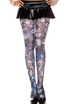 Gothic Graphic Opaque Women Pantyhose