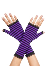 Opaque Stripes Warmer Black And Purple