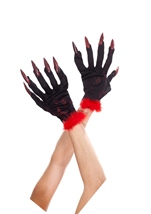 Devil Gloves With Nails Black