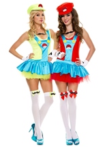Adult Red Playful Plumber Woman Costume
