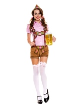Adult Lederhosen Beer Babe Woman Costume