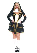 Flirty Nun Woman Plus Costume