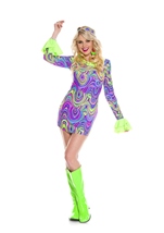Psychedelic Hippie Chick Women Costume