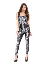 Adult Skeleton Bodysuit Women Costume